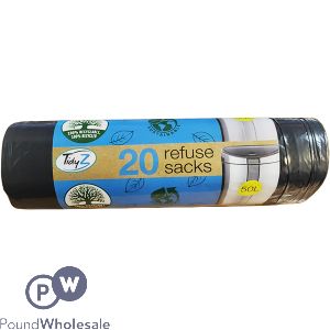 Tidyz 20 Extra Strong Refuse Sacks 50L