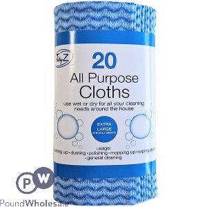 Tidyz Extra Large All Purpose Cloths 20 Pack