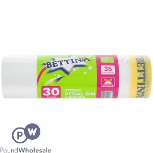 Bettina 30 Strong Pedal Bin Liners 35L