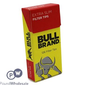 Bull Brand Extra Slim Pop-up 5.3mm Filter Tips 2 Pack