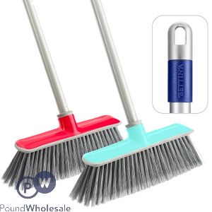 Bettina Bi-Injection Push Broom With Handle 123cm Assorted Colours