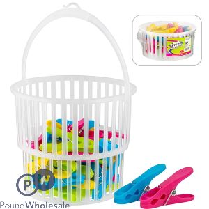 BETTINA LAUNDRY PEGS 36PC & BASKET