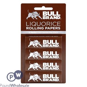 Bull Brand Liquorice Rolling Papers 4 Pack