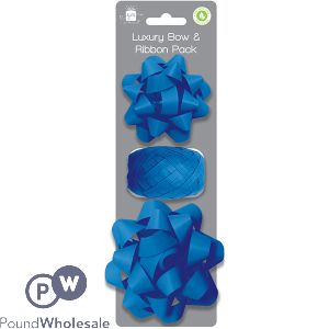 Giftmaker Dark Blue Luxury Bow &amp; Ribbon Pack