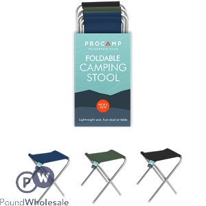 Procamp Folding Camping Stool 48cm X 34cm CDU Assorted Colours