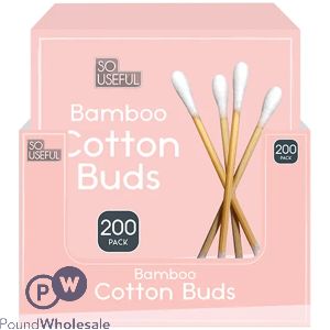 So Useful Bamboo Cotton Buds 200 Pack Cdu