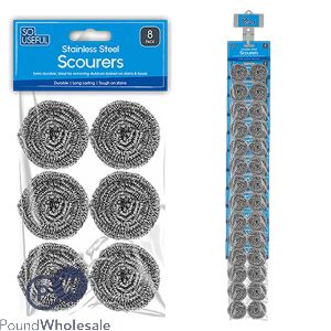 So Useful Stainless Steel Scourers 8 Pack Cdu