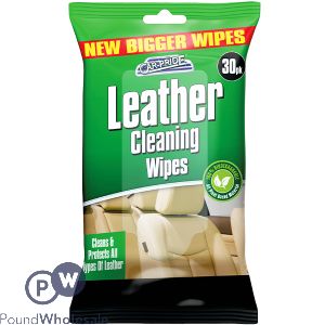 Car-Pride Biodegradable Leather Cleaning Wipes 30 Pack