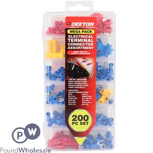 Dekton Electrical Terminal Connector Assortment Mega Pack 200pc