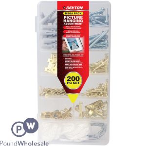 Dekton Picture Hanging Assortment Mega Pack 200pc