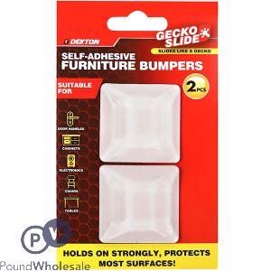Dekton Gecko Slide Self-Adhesive Furniture Bumpers 2 Pack