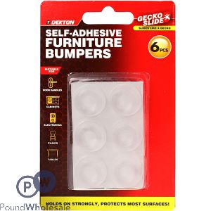 Dekton Gecko Slide Self-Adhesive Furniture Bumpers 6 Pack