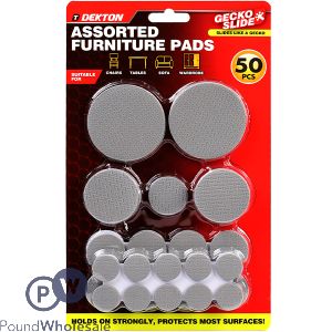 Dekton Gecko Slide Assorted Furniture Pads 50 Pack