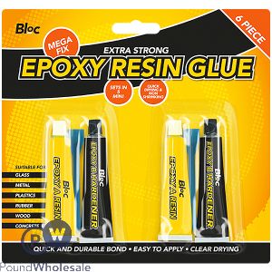 Bloc Extra Strong Epoxy Resin Glue Set 6pc