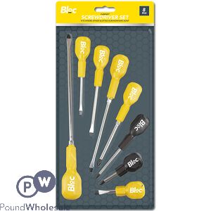Bloc Assorted Cabinet Flat &amp; Phillips Screwdriver Set 8 Pack