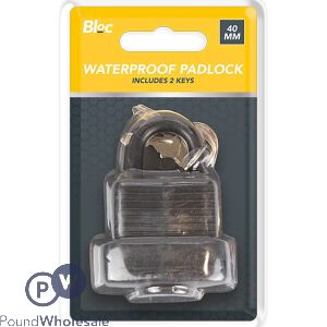 Bloc Waterproof Padlock With 2 Keys 40mm
