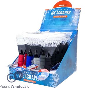 Autorev Heavy Duty Soft Grip Ice Scraper 25cm CDU Assorted Colours