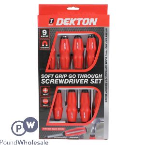 Dekton Soft Grip Go Through Screwdriver Set