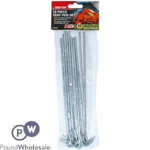 Dekton 10 Piece Tent Peg Set