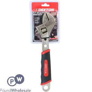 DEKTON SURE GRIP ADJUSTABLE WRENCH 12"