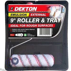 Dekton Emulsion External Paint Roller & Tray 9" Set