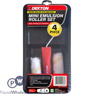 Dekton Mini Emulsion Paint Roller Set 4pc