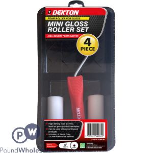 Dekton Mini Gloss Paint Roller Set 4" 4pc