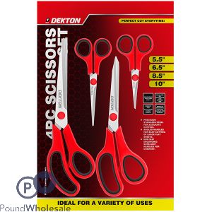 Dekton Assorted Multi-Purpose Scissors Set 4pc