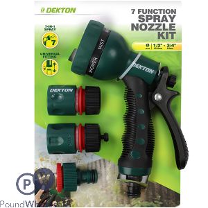 Dekton 7 Function Nozzle Spray Gun Kit 4pc