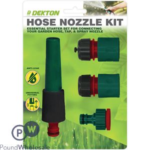 Dekton Universal Hose Nozzle Kit 4pc