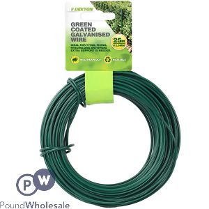 Dekton Green PVC Coated Galvanised Wire 2.5mm X 25m