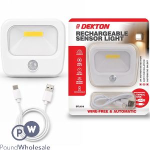 Dekton 120 Lumen Cool White Usb Rechargeable Sensor Led Light