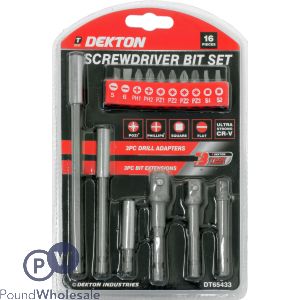 Dekton 16pc Screwdriver Bit Set