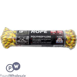 Dekton 1/4" X 100Ft Multipurpose Heavy Duty Rope And Tear Resistant Rope