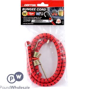 Dekton 36" X 12mm Heavy Duty Zinc Plated Steel Hook Bungee Cord