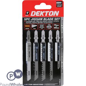Dekton 5pc Jigsaw Blade Set Extra Strong HCS 75mm &amp; 50mm