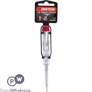Dekton 5.5" Mains Tester Ac 100V To 500V Long Life Neon Bulb