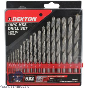 Dekton Hss Drill Set 1mm-10mm 19pc