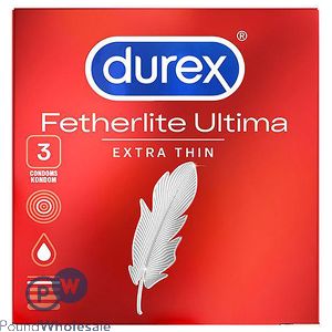 Durex Red Featherlite Ultima Extra Thin Condom 3 Pack