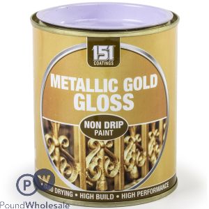 151 Metallic Gold Gloss Non-Drip Paint 300ml