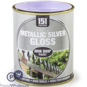 151 Metallic Silver Gloss Non-Drip Paint 300ml