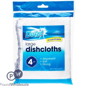 Duzzit Large Dishcloths 30cm X 35cm 4 Pack