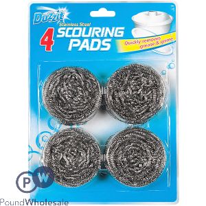 Duzzit Stainless Steel Scouring Pads 4 Pack