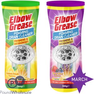 Elbow Grease Foaming Drain Cleaner 500g Assorted Fragrances