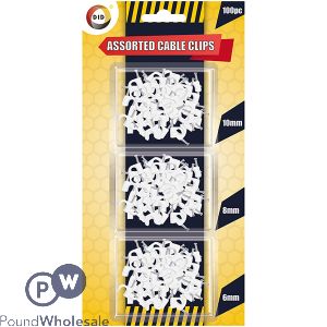 DID Assorted Cable Clips 100pc