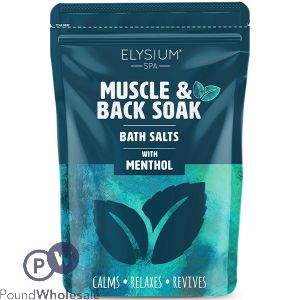 Elysium Spa Menthol Muscle & Back Bath Salts Soak 450G