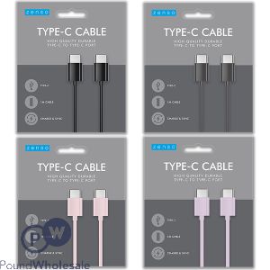 Zenso Coloured Type-C to Type-C Cable 1m