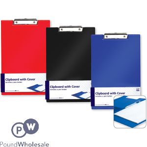 A4 Clipboard With Cover Assorted Colours