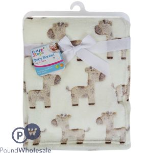 Hugs & Kisses Giraffe Baby Blanket 70cm X 90cm