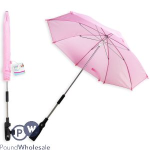 Plain Pram Parasol 16" Pink